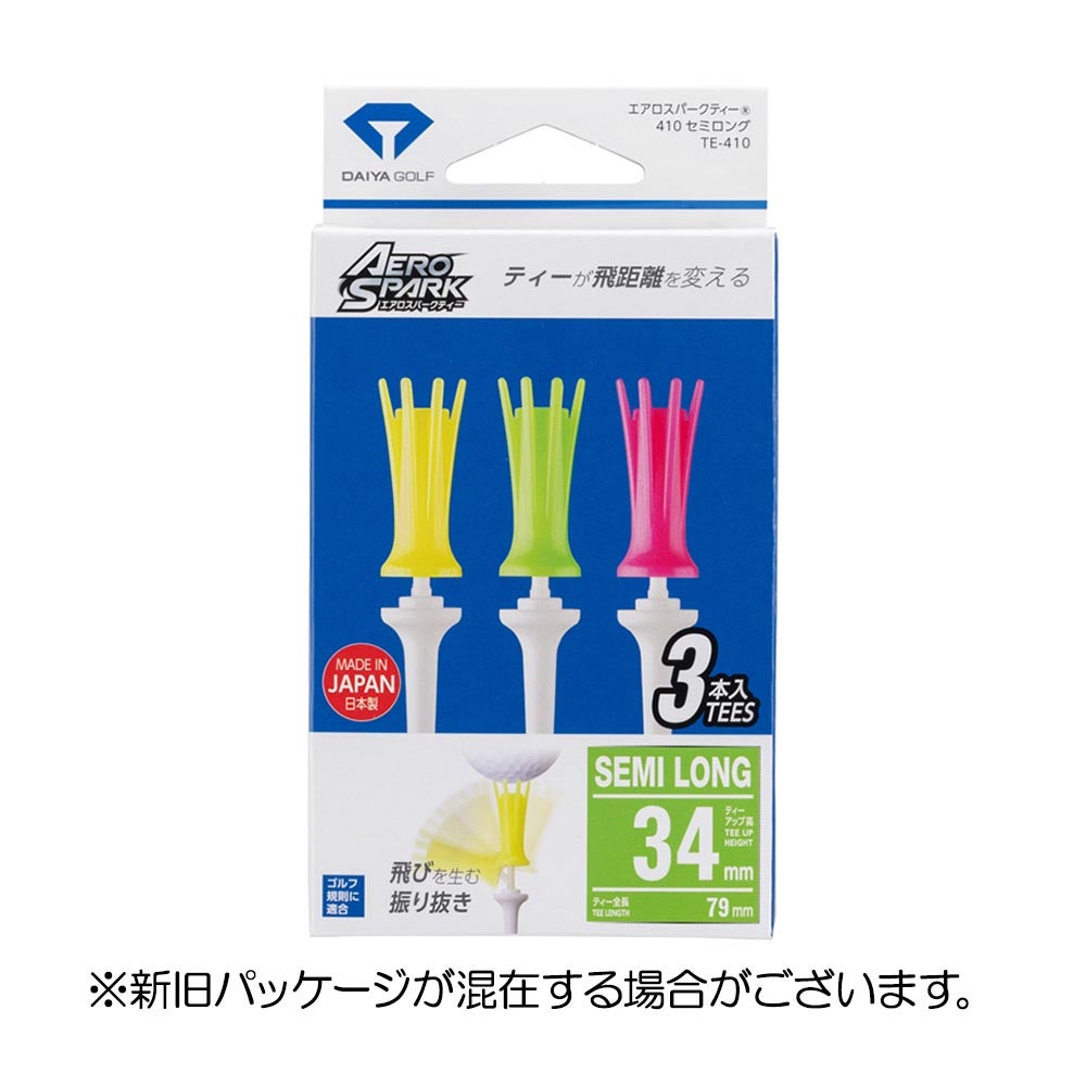 ダイヤゴルフ（DAIYA_GOLF） エアロスパークティー セミロング（3本入） TE-410