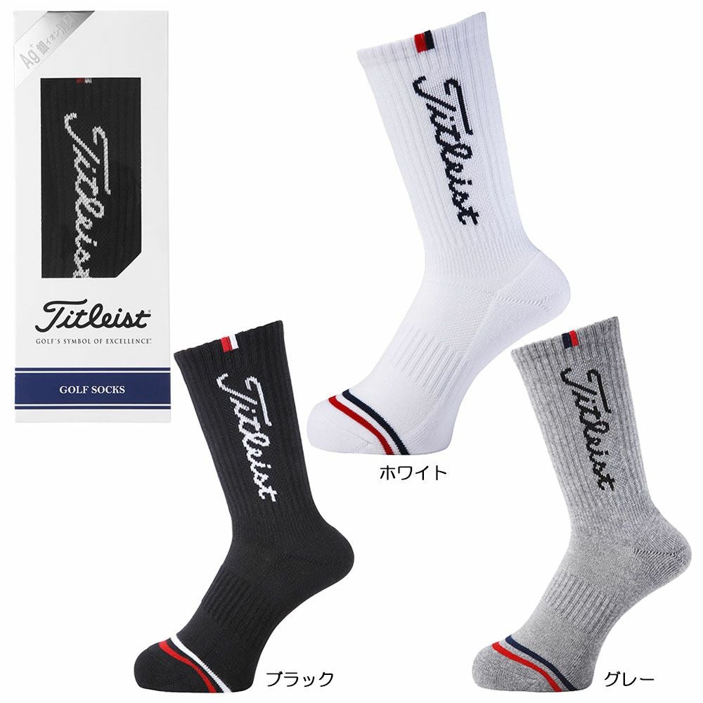 タイトリスト Titleist ロゴ入り レギュラーソックス TSMS1697 メンズ