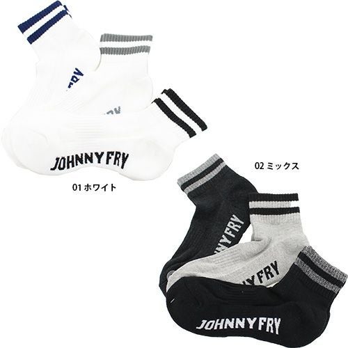 二木ゴルフオリジナル ジョニーフライ クルーソックス 3足 セット JFS