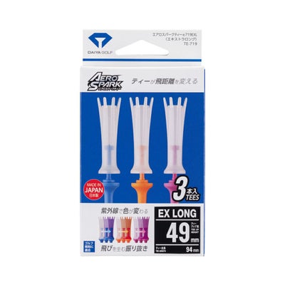 ダイヤゴルフ（DAIYA_GOLF） エアロスパークティー 719EXL エキストラロング 3本入り TE-719 2025