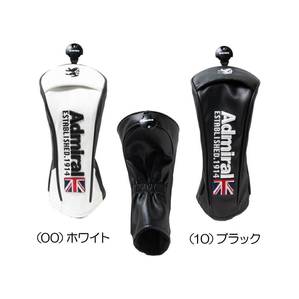 Admiral - coco 中古 アドミラルゴルフ Admiral Golf ヘッドカバー 黒 ブラック ５点セット フェアウェイ/FW×ユーティリティ/UT アドミラル Admiral ヘッドカバー（フェアウェイウッド用） ADMG2BH3