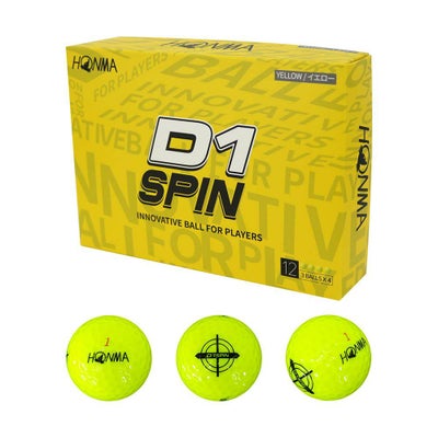 本間ゴルフ（HONMA） HONMA D1 SPIN ボール BT2301 イエロー 1ダース