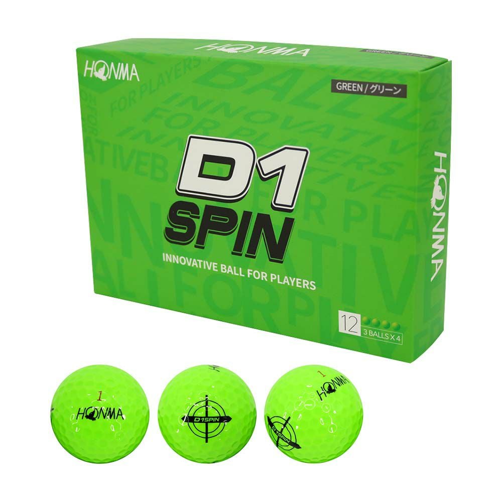 本間ゴルフ HONMA HONMA D1 SPIN ボール BT2301 グリーン 1ダース