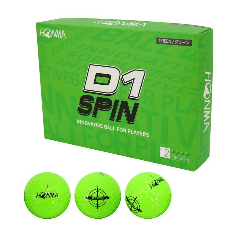 HONMA D1 SPIN ボール BT2301 グリーン 1ダース