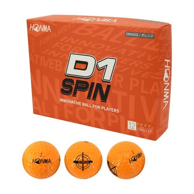 本間ゴルフ HONMA HONMA D1 SPIN ボール BT2301 オレンジ 1ダース 
