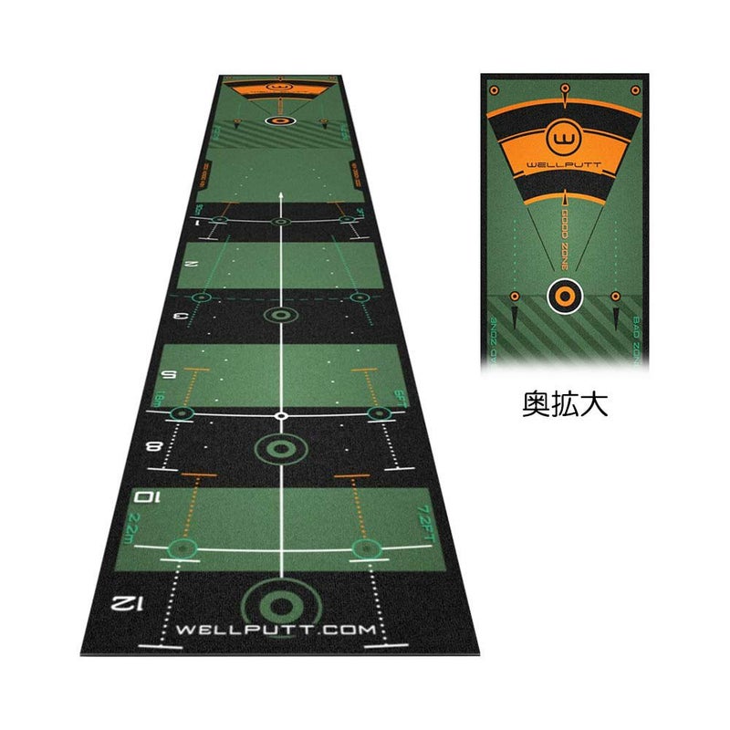Wellputt（ウェルパット） マット 3m グリーン 2023『練習器具』