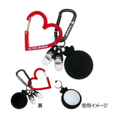 ルコック（le_coq_sportif） ブラックキャラクター レディースボールホルダー（1個用） ハートカラビナ・クリップ付き LG4FBZ01L 2024
