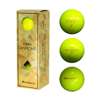 キャスコ（kasco） KIRA ダイヤモンド イエロー 1スリーブ（3個入） 2024