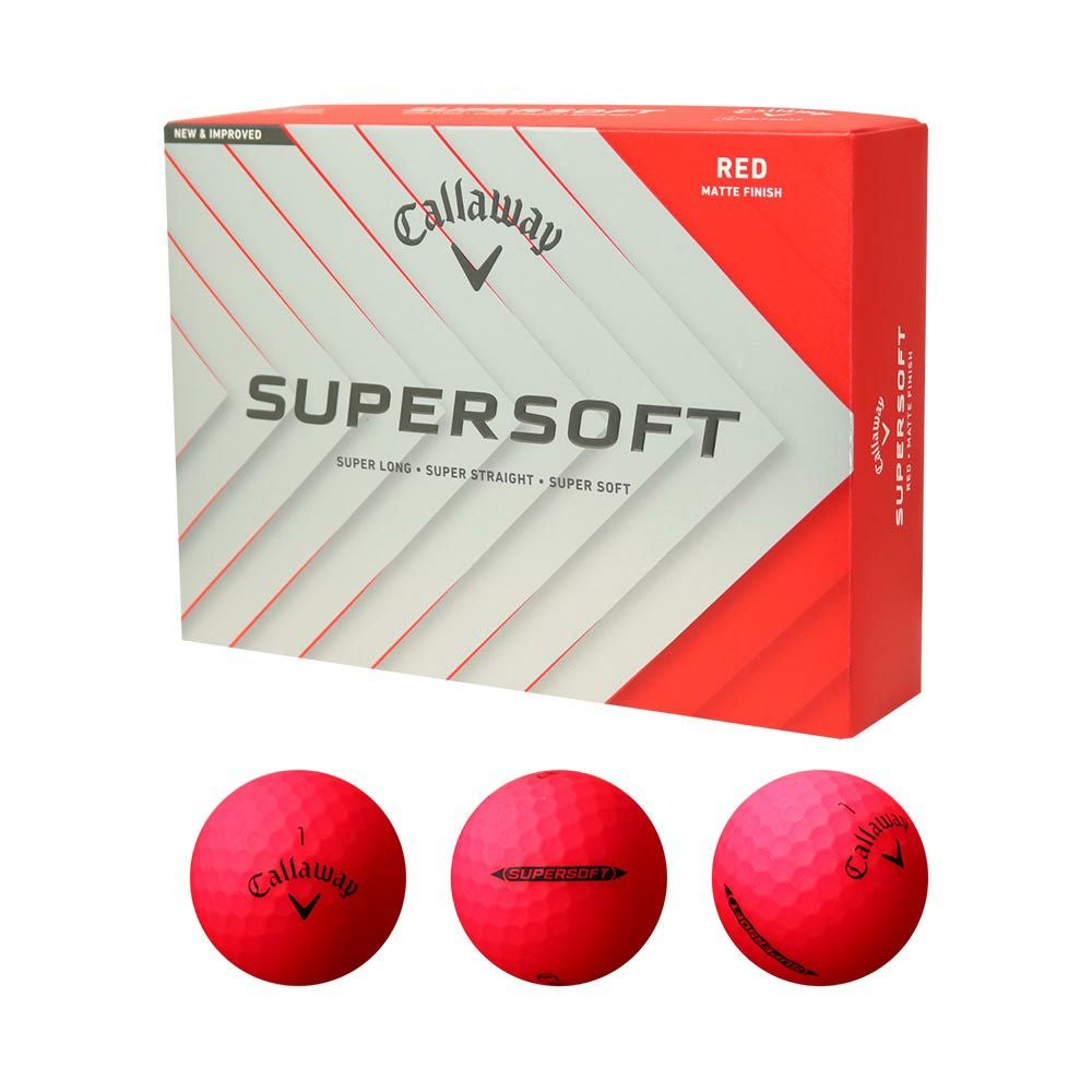 キャロウェイ Callaway SUPERSOFT ボール レッド 1ダース 2025