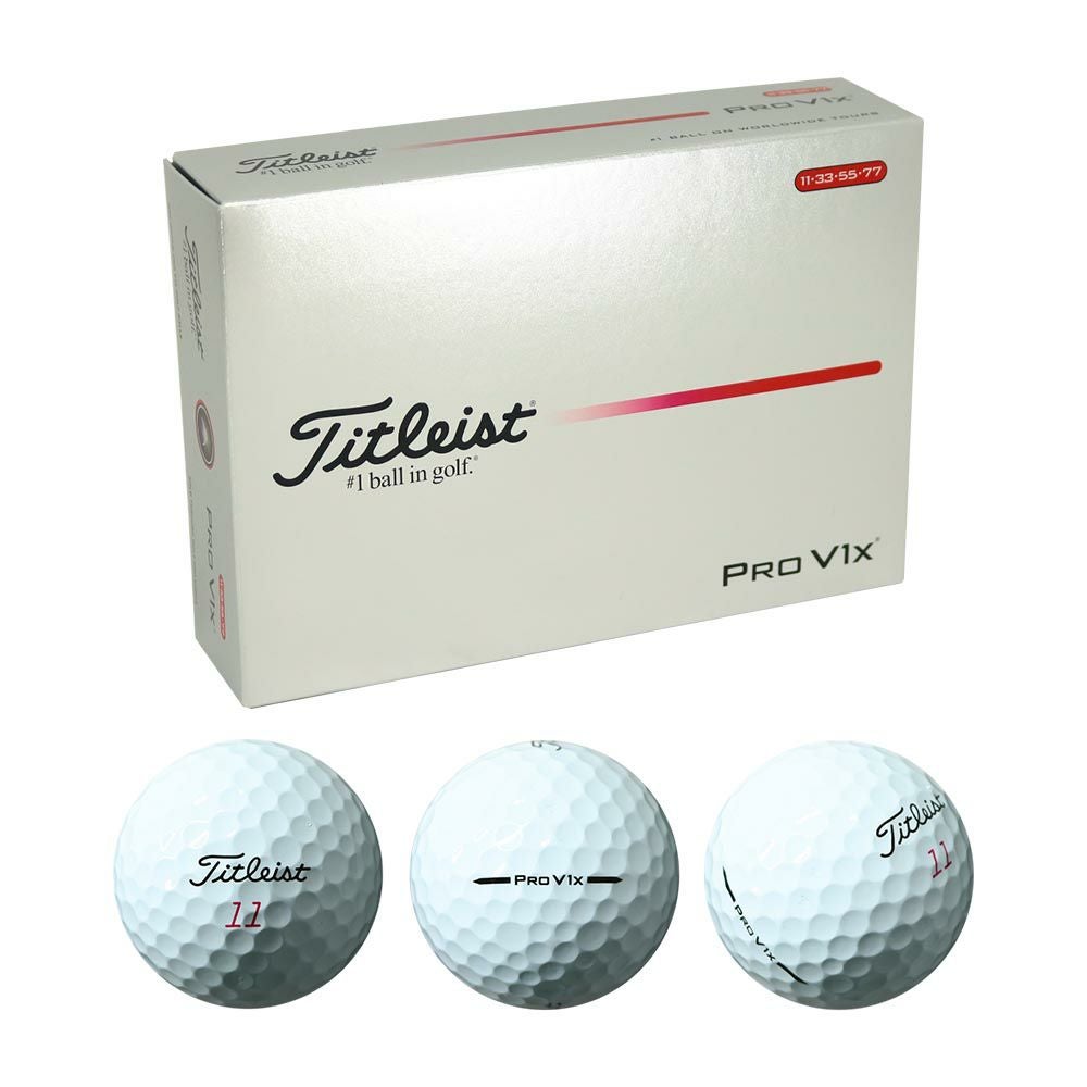 タイトリスト Titleist Pro V1x ボール （ダブルナンバー） ホワイト 1