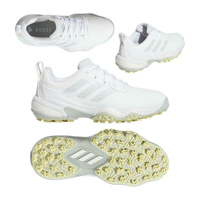 アディダス（Adidas） コードカオス25 レディース スパイクレスシューズ IH8505 ホワイト/シルバー/イエロー 2025