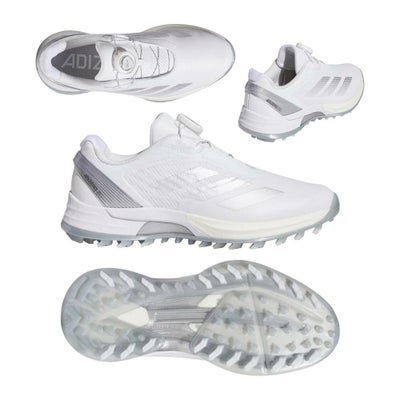 アディダス（Adidas） アディゼロ ZG LO Boa レディース スパイクレスシューズ JS1764 ホワイト/シルバー 2025