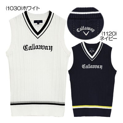 キャロウェイ（Callaway） Vネックリブニットベスト C25219200 レディースウェア 25 秋冬モデル【最終処分価格】