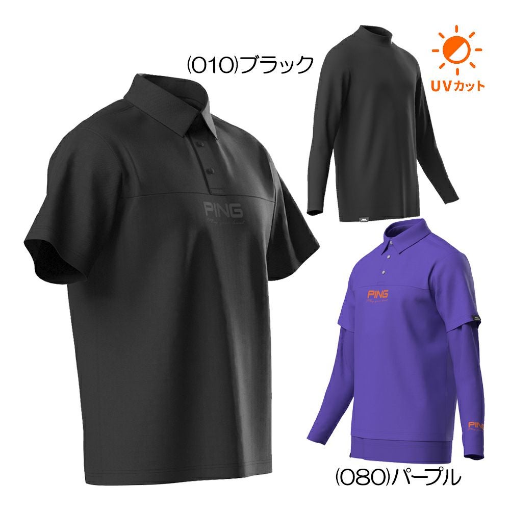 ピン PING ハーフジップハイネックジャガードニット 621-5275900