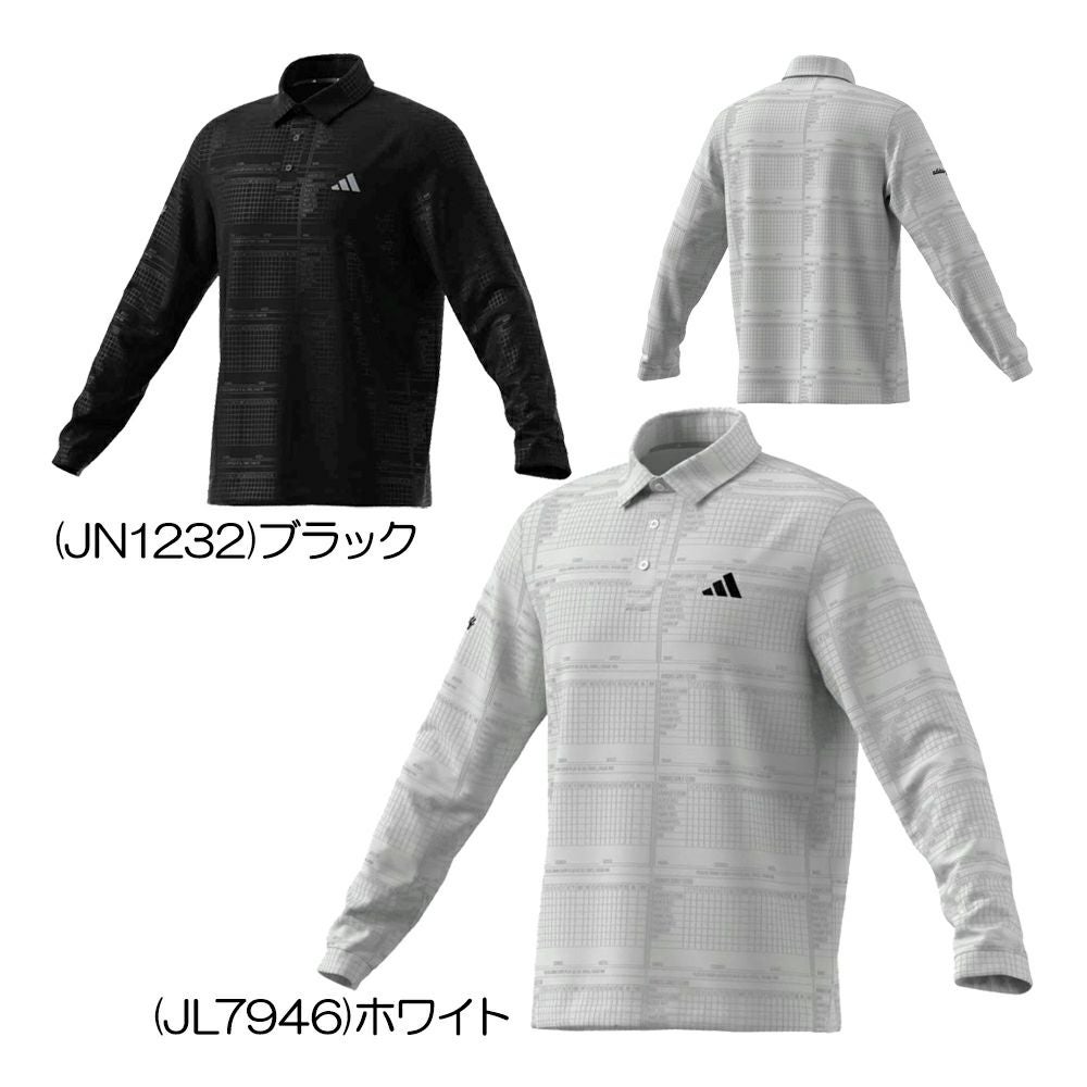アディダス（Adidas） モノグラム長袖ポロシャツ JVV03 メンズウェア