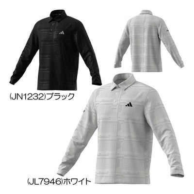アディダス（Adidas） モノグラム長袖ポロシャツ JVV03 メンズウェア 25 秋冬モデル【最終処分価格】
