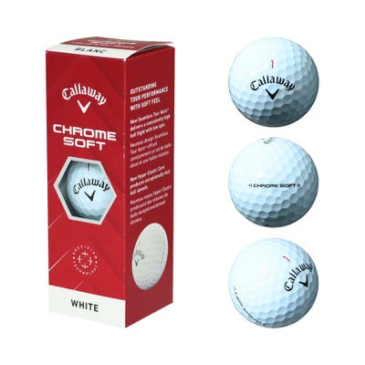 キャロウェイ（Callaway） CHROME SOFT ボール ホワイト 1スリーブ（3個入） 2024