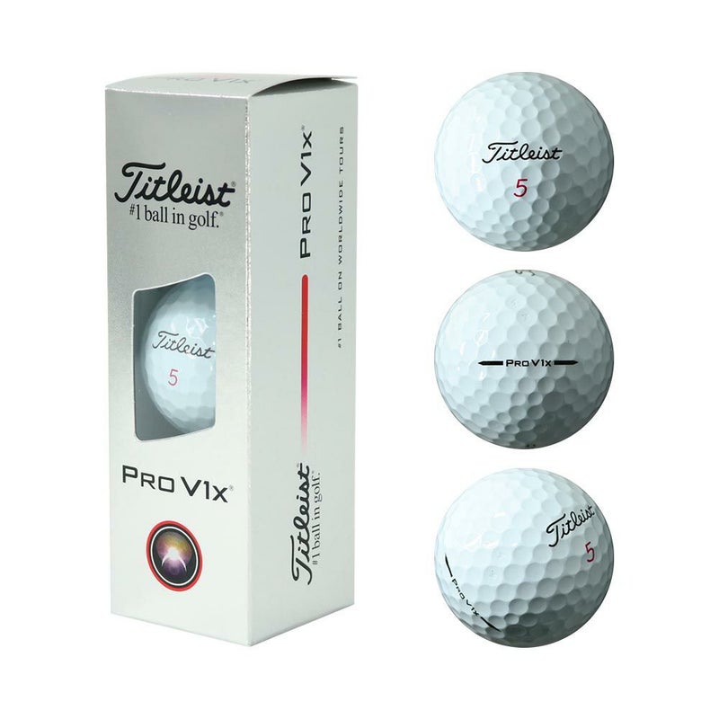 Pro V1x ボール (ハイナンバー) ホワイト 1スリーブ (3個入) 2025