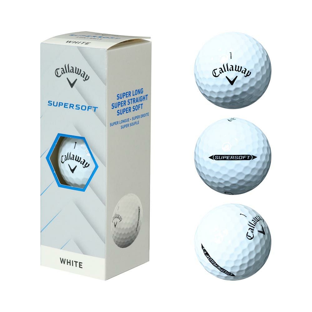 キャロウェイ Callaway SUPERSOFT ボール ホワイト 1スリーブ(3個入