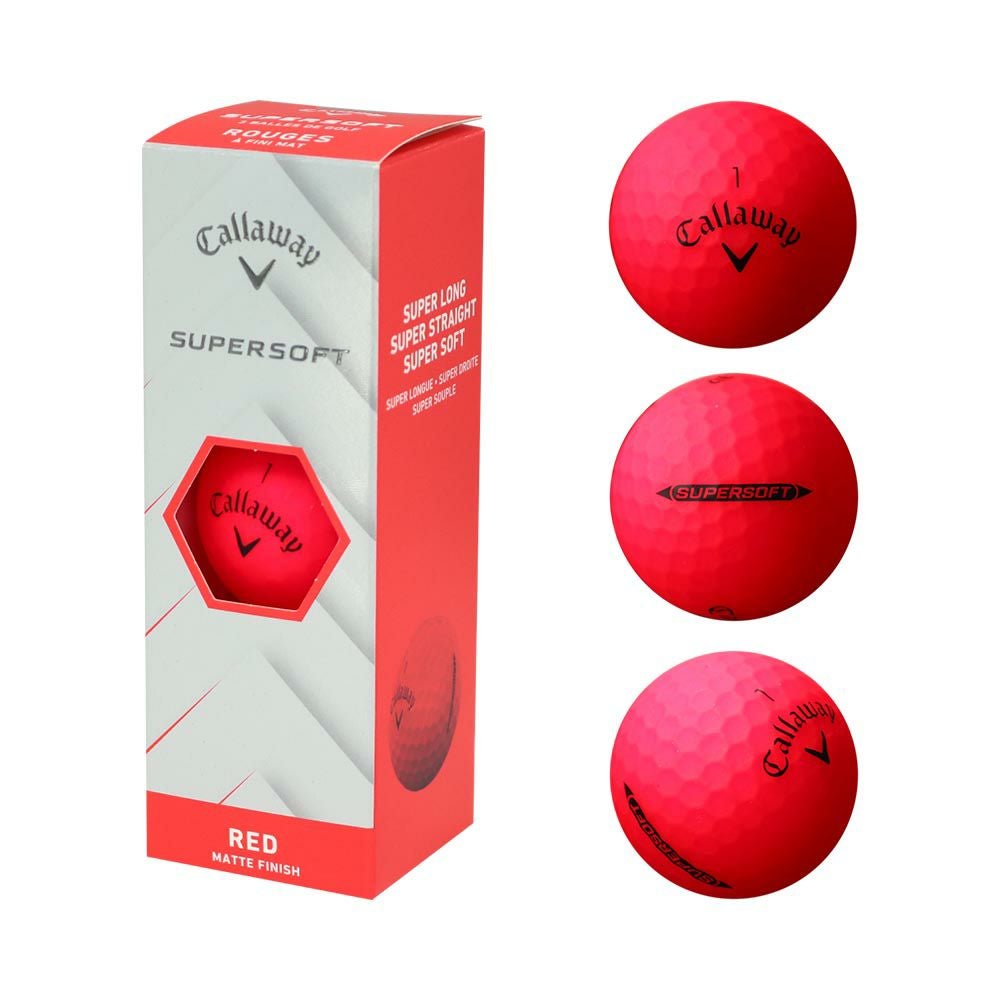 キャロウェイ Callaway SUPERSOFT ボール レッド 1スリーブ(3個入