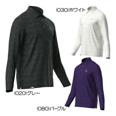 ピン（PING） 凹凸PLAYロゴジャガード長袖ポロ 621-5261900 メンズウェア 25 秋冬モデル【最終処分価格】