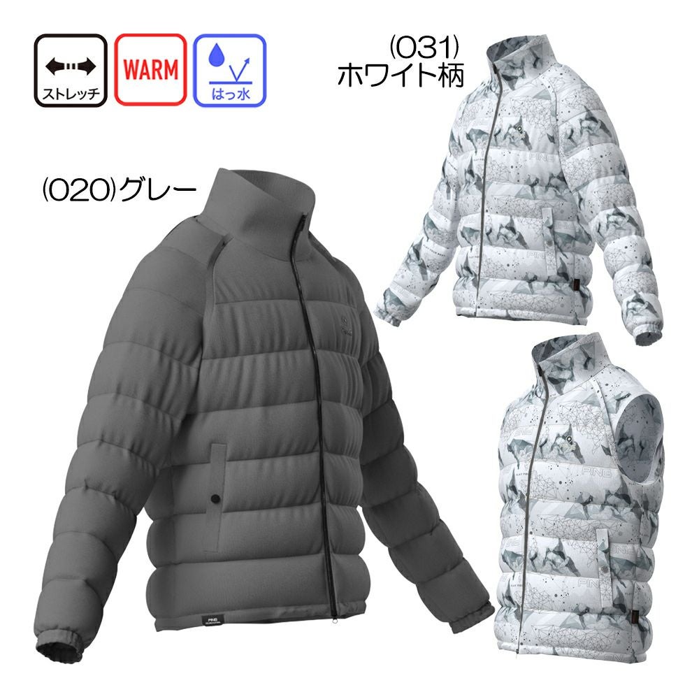 ピン PING 全方向ストレッチ接結ボーダー2WAY中綿ブルゾン 621-5220003