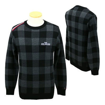 トミーヒルフィガー（Tommy_Hilfiger） チェックジャガード クルーネックニット THMA571 メンズウェア 25 秋冬モデル【最終処分価格】
