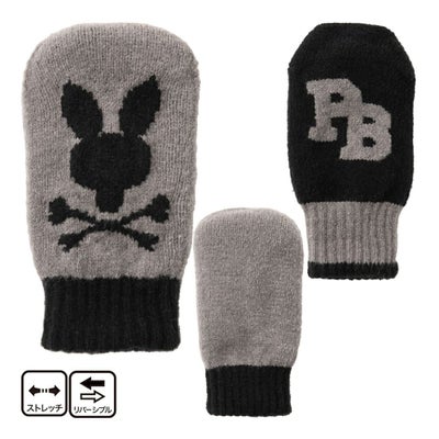 サイコバニー（PsychoBunny） リバーシブル 片手ミトン(左右兼用) KNIT PBMG565F 防寒品 25 秋冬モデル 『ユニセックス』
