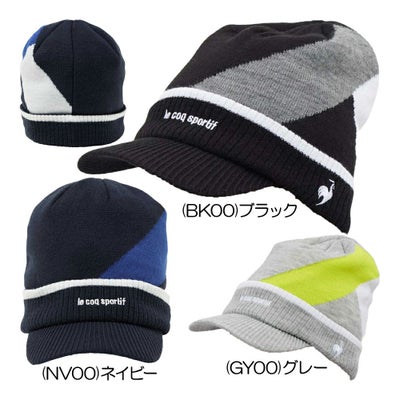 ルコック（le_coq_sportif） 庇付きニットキャップ LG5FCP40M メンズキャップ 25 秋冬モデル