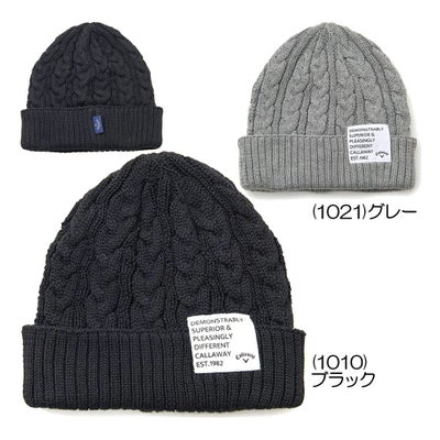 キャロウェイ（Callaway） ケーブル編ビーニー C25291123 メンズニット帽 25 秋冬モデル