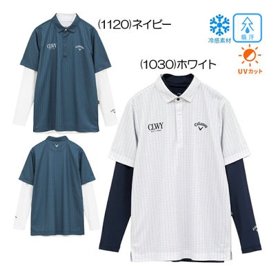 キャロウェイ（Callaway） クールコア千鳥総柄半袖シャツインナーセット C26134114 メンズウェア 26春夏モデル