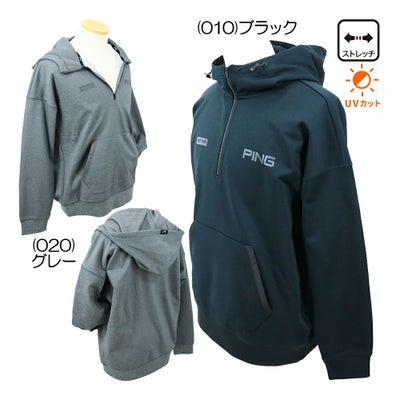 ピン（PING） 全方向ストレッチ接結裏メッシュハーフジップスウェットフーディ 621-6162203 メンズウェア 26春夏モデル