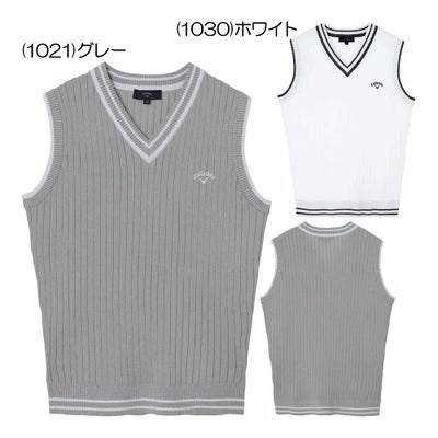 キャロウェイ（Callaway） リブ編みVネックニットベスト C26119200 レディースウェア 26春夏モデル