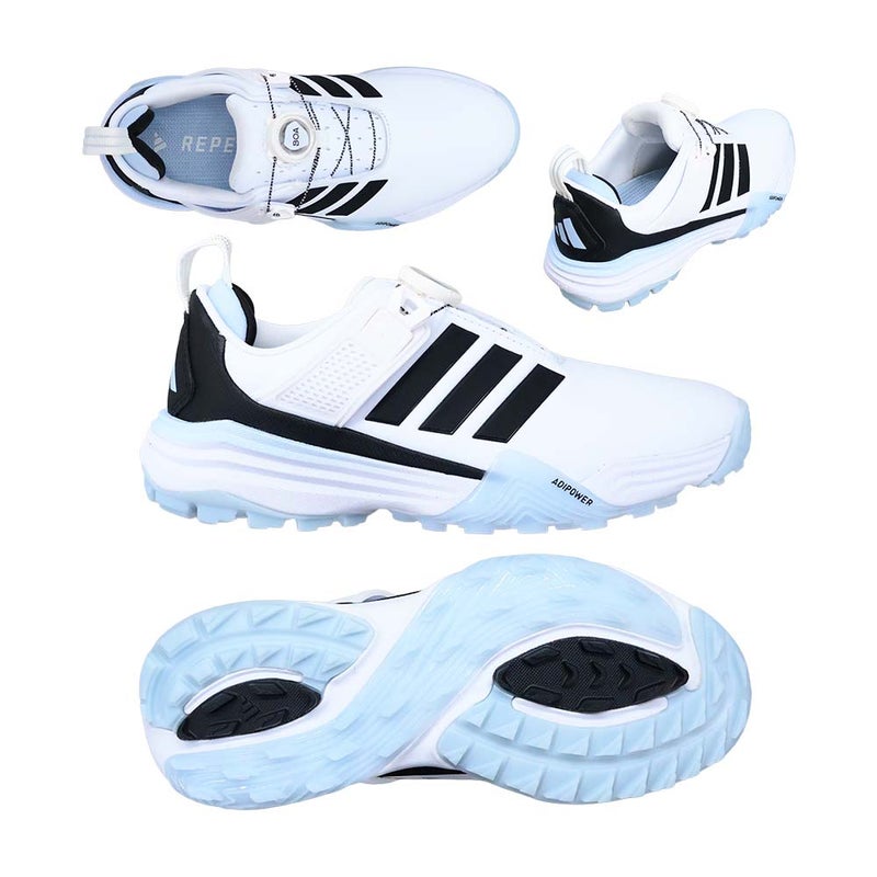 アディパワー 26 Boa レディース スパイクレスシューズ JP8386 ホワイト/ブラック 2026