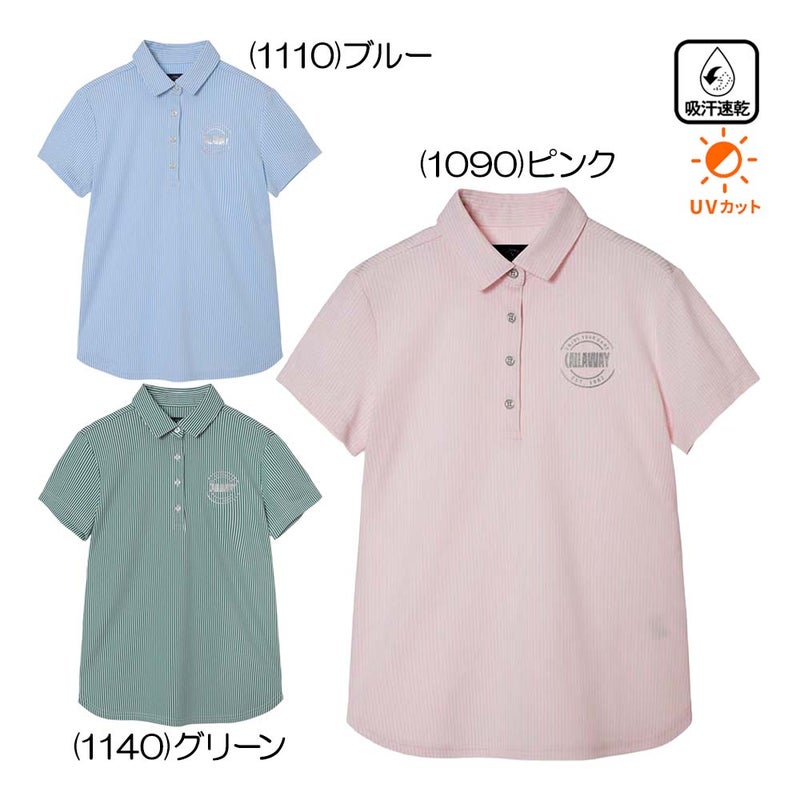 ストライプジャカード半袖シャツ C26134203 レディースウェア 26春夏モデル