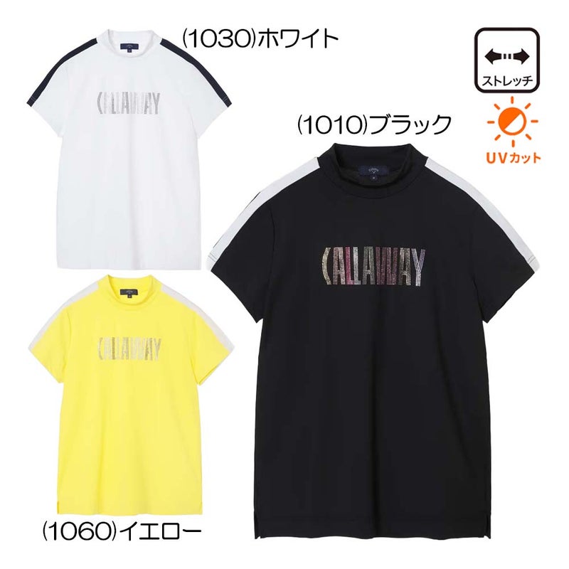 半袖モックネックシャツラインストーン付 C26134209 レディースウェア 26春夏モデル