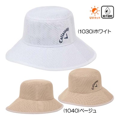 キャロウェイ（Callaway） 後ろ下がり変形ブリムかざあなメッシュハット  C26191219 レディースハット 26春夏モデル