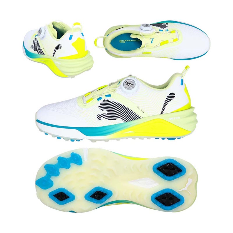 シャドウキャット ニトロ 2.0 ディスク スパイクレスシューズ 312991(05)  ホワイト/イエロー/ブルー 2026