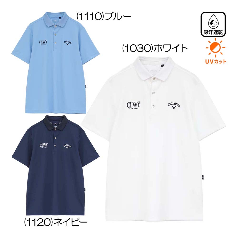 キャロウェイ Callaway ビッグカノコ台衿付き半袖ポロシャツ C26134100