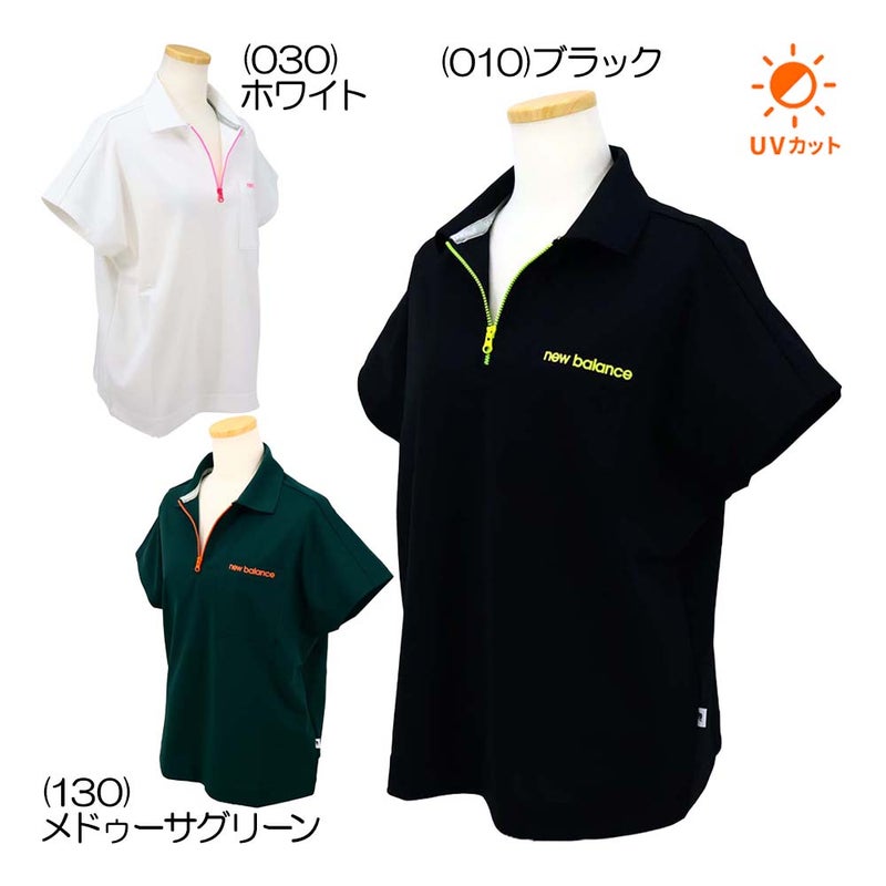 ハーフジップビッグ半袖ポロシャツ 012-6160502 レディースウェア 26春夏モデル