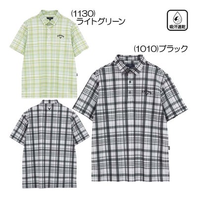 キャロウェイ（Callaway） かざあなメッシュチェック総柄半袖シャツ C26134126 メンズウェア 26春夏モデル