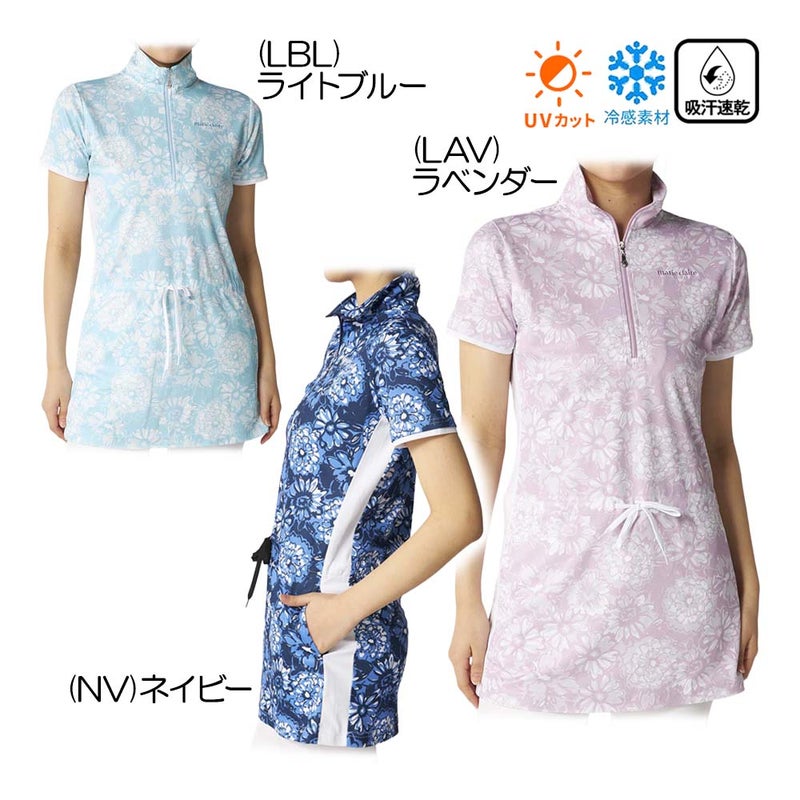 花柄ハーフジップチュニック 716-413 レディースウェア 26春夏モデル