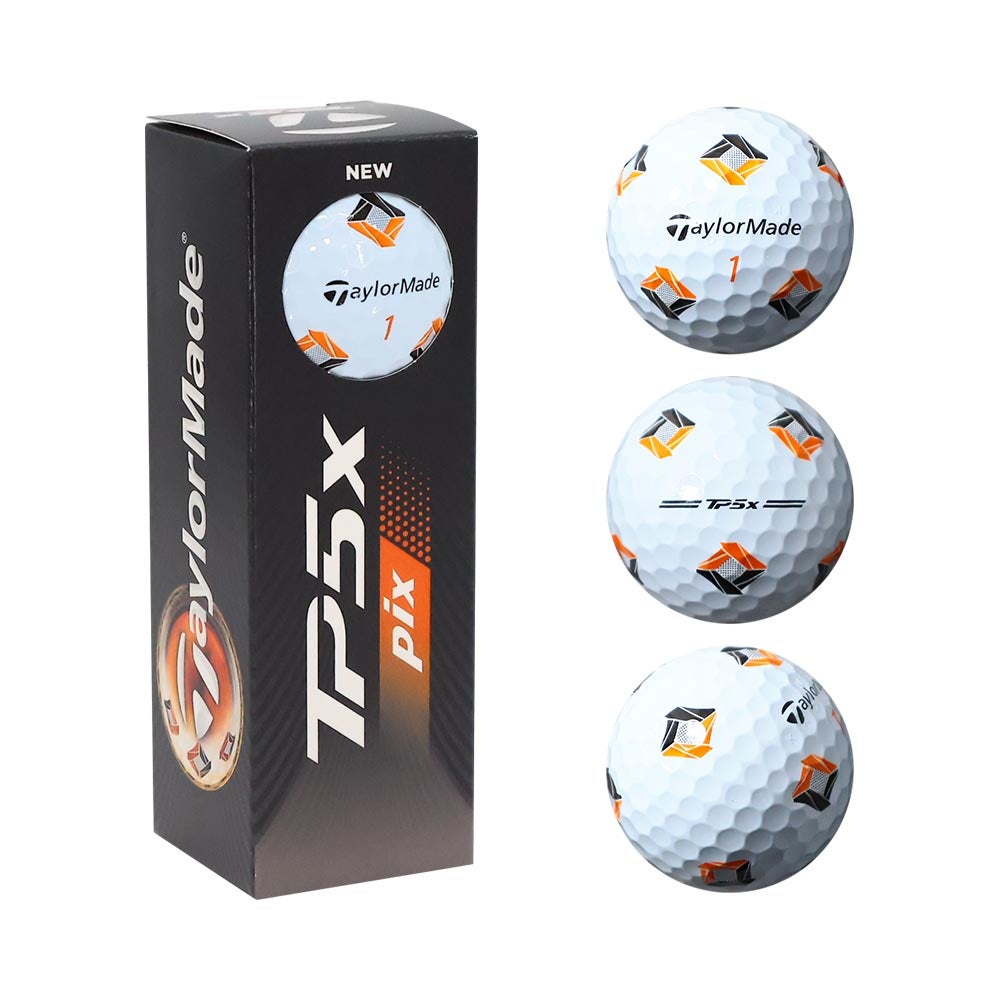 TaylorMade TP5X ゴルフボール 3箱セット テーラーメイド TaylorMade TP5x PIX ボール ホワイト 1スリーブ (3個