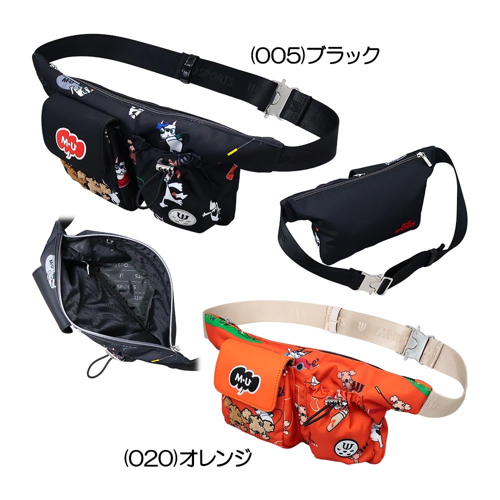 エムユースポーツ MU SPORTS リバースジップ軽量ウエストポーチ