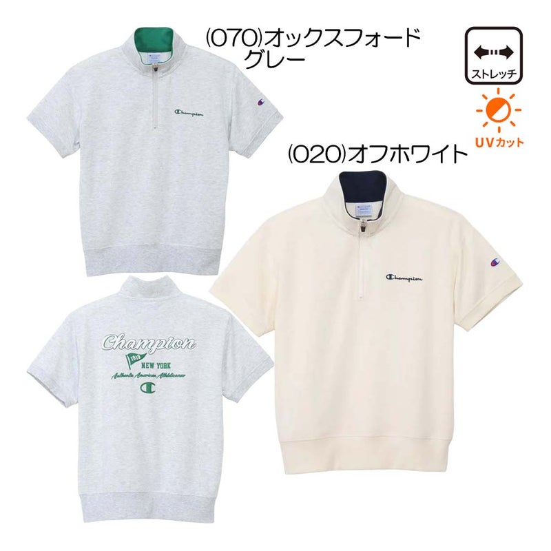 テックウィーブ テリー ショートスリーブハーフジップスウェットシャツ CW-DG001 レディースウェア 26春夏モデル