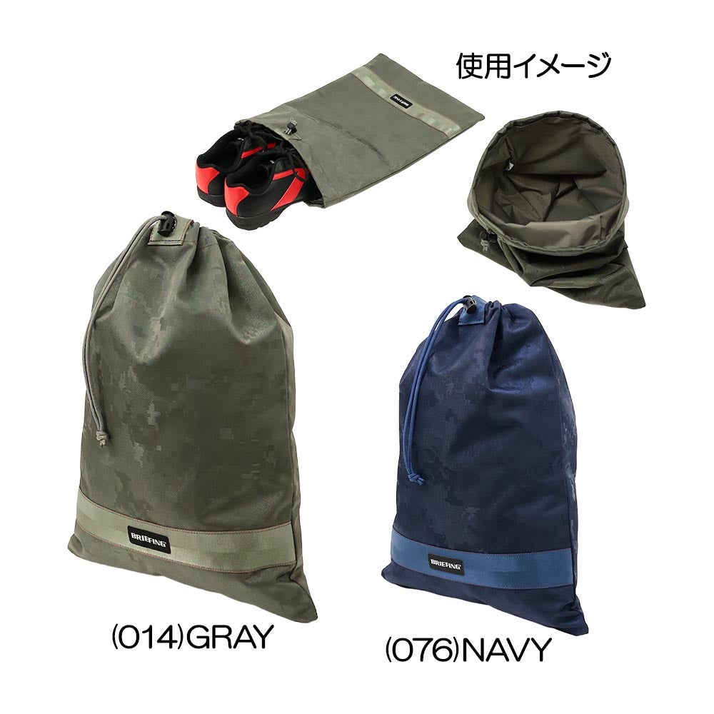 ブリーフィング BRIEFING DRAWSTRING POUCH M DIGITAL CAMO JQ