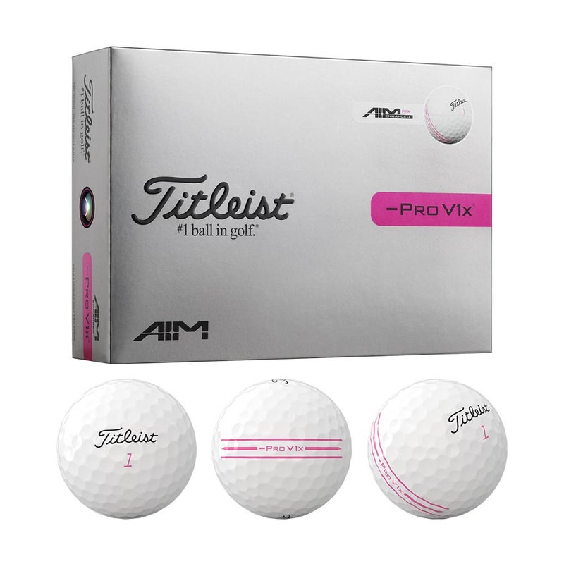 Pro V1x LEFT DASH AIM ボール エンハンスド･ピンク 1ダース 2026 限定品