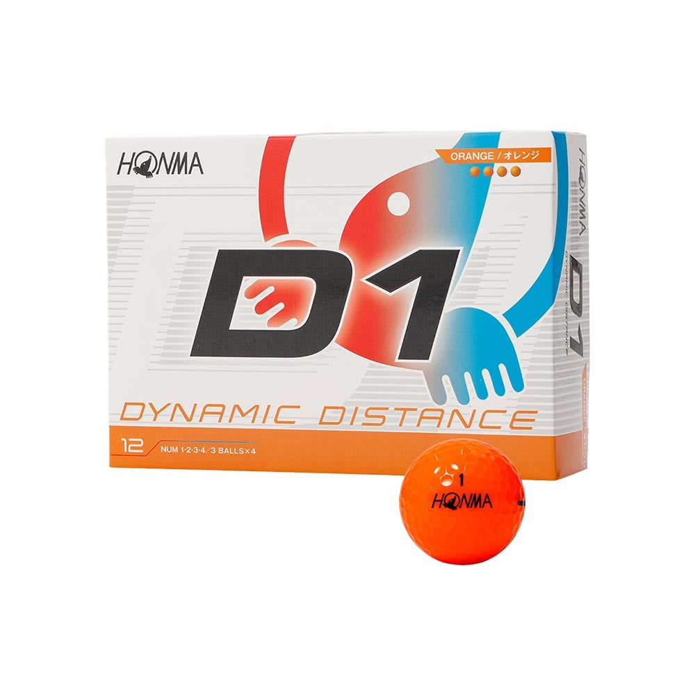 本間ゴルフ HONMA D1ボール オレンジ 1ダース 2026 | ゴルフショップ